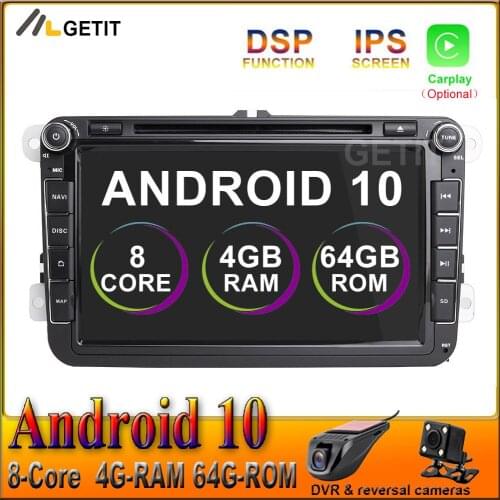 8" DSP Android 10 Car DVD multimedia Player for VW Golf/Polo/Tiguan/Passat/b7/b6/CC/SEAT/leon/Skoda/Octavia CAR Stereo Radio GPS