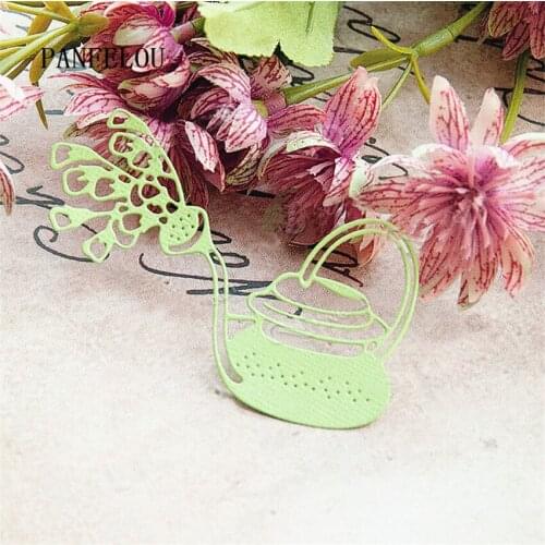 PANFELOU 6x8.3cm Watering pot metal craft Carbon Steel Cutter paper die cutting dies Scrapbooking/DIY Embossing cards