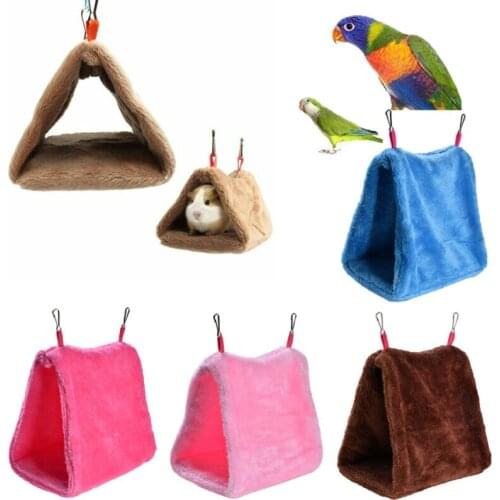 Plush Snuggle Bird Hammock Hanging Snuggle Cave Happy Hut Bird Parrot Hideaway Winter Warm Bird Nest