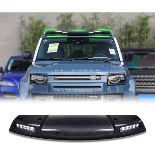 Real carbon fiber Roof Light Pod For LAND ROVER DEFEND 2020 2021 Top Light Modification Accessories Luggage Rack Off-road