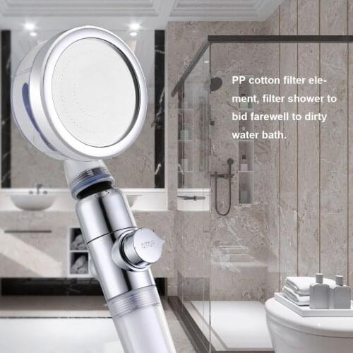 Adjustable Showerhead Handheld High Pressure Shower Head Boosting Plastic Water Bath Sprayer with Filter