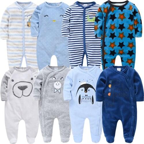Roupas Bebe De Newborn Baby Boy Rompers Pjiamas Infant Onesies Velvet Warm Jumpsuit Baby Boys Overalls Toddler Girls Clothing