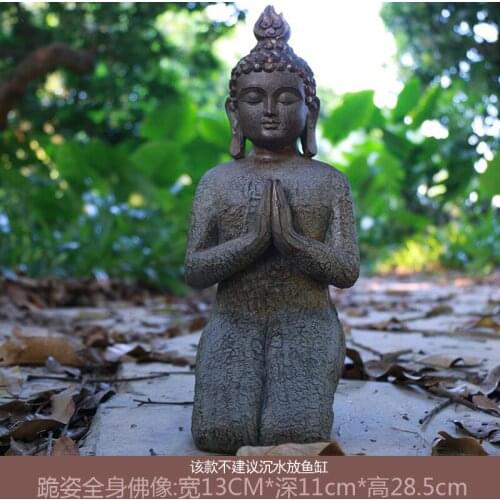 Buddha Statue Decoration Buddha Statue Thailand Buddha Sculpture Green Resin Hand Made Buddhism Hindu Fengshui Figurine Meditati