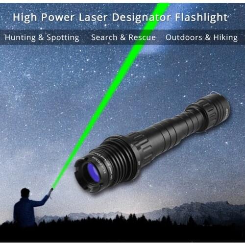 Strobe 100mw Green Laser Designator Hunting Accessories High Power Burning Laser Torch For Night Winter Self Defense Weapon