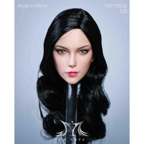 YMTOYS YMT050 1/6 Scale Beauty Girl Planted Hair Female Head Sculpture 4 Types Fit For 12inches Action Figure Model Body