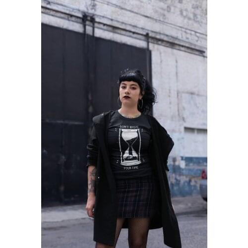 Don't Waste Your Time art t shirt women aesthetic grunge graphic unisex Fashion Halloween camisetas tee top tshirt Drop Shipping