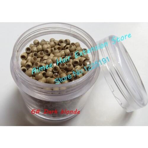 1000pcs/lot silicone Nano ring for Hair Extensions micro rings 3.0mm nano beads Smallest silicone Nano rings links D.Blonde