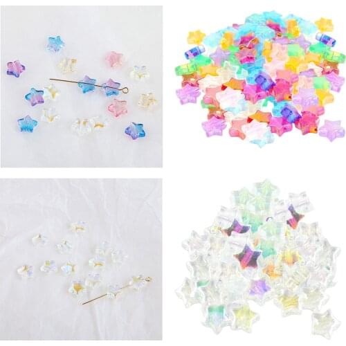 400Pcs Star Shaped Beads Kits Acrylic Bracelet Beads for Adult DIY Jewelry Making Supplies