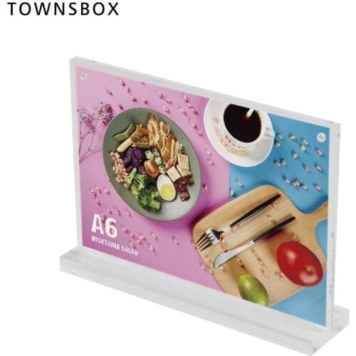 Acrylic Photo t Poster Menu Picture Sign Label Holder Stand Frame A6 for Advertising Promotion Display Rack