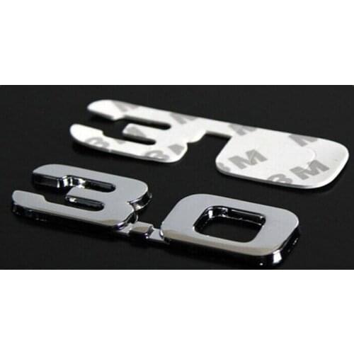 Car 3D Metal 2.0 3.0 2.0T 3.0T T Logo Sticker Emblem Badge Decals for Mazda KIA Renault TOYOTA BMW Ford Car Styling