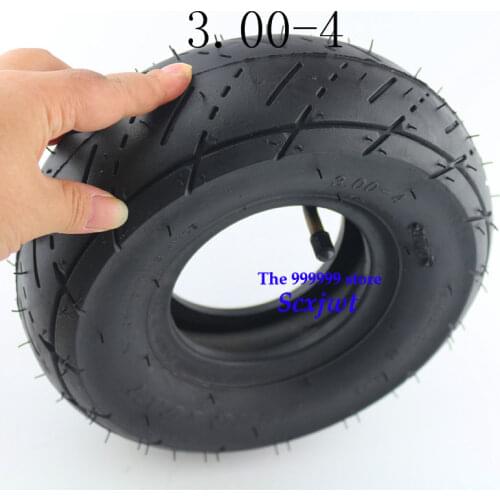 Free shipping tyre 3.00-4 Inner Tube and out tire for Knobby Scooter Go Kart Electric scooter Highway tire