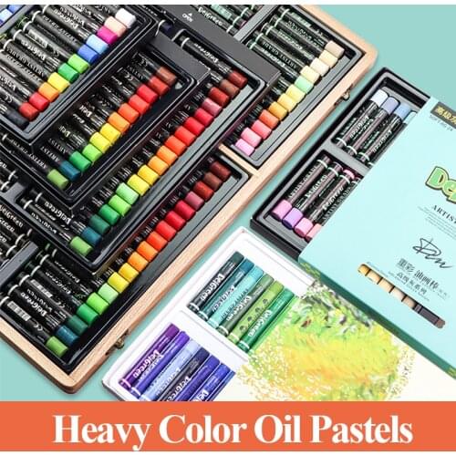 Delgreen Soft Oil Pastel/Crayon/Stick 12/24/36/60 Color Heavy-color/Mini/Advanced-Grey Painting Graffiti Crayon Artist Students
