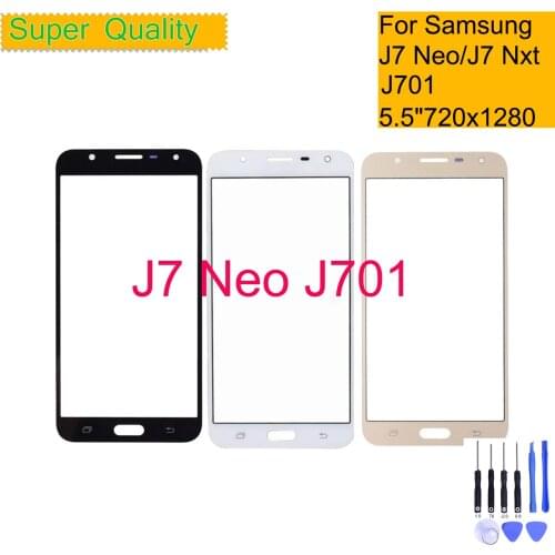 For Samsung Galaxy J7 neo J701 J701F Touch Screen Front Outer Glass Panel J7 Nxt SM-J701F LCD Outer Lens Replacement