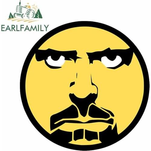 EARLFAMILY 13cm x 13cm for Gangster Man Stern Angry Avatar Car Bumper Window Stickers 3D Funny Car Sticker Decoration Decal