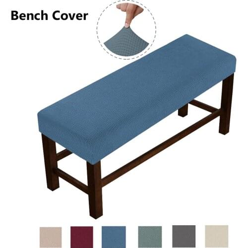 Stretch Dining Bench Cover - Soft Stretch Dining Room Bench Slipcovers Protector, Machine Washable Removable Non-slip