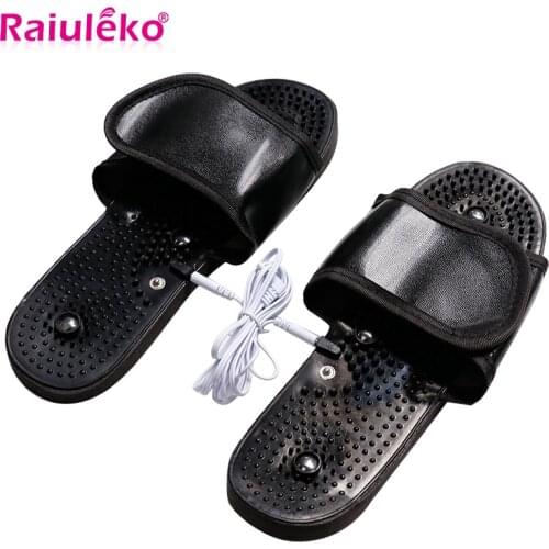 EMS Electric Tens Therapy Massager Slippers Machine Pulse Stimulator Adjustable Physiotherapy Magnet Foot Pain Relief Massager