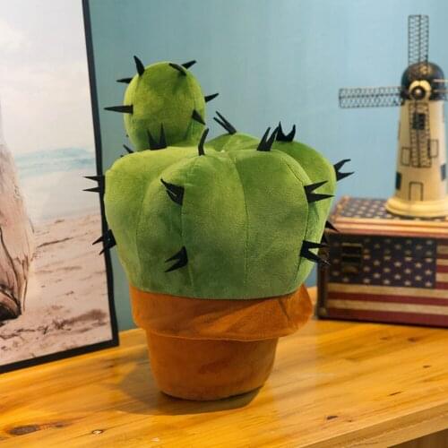 37CM Creative simulation cactus stuffed toy, cactus potted stuffed doll birthday gift