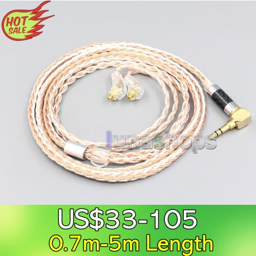 LN006714 XLR 4.4mm 2.5mm 16 Core Silver Plated OCC Mixed Earphone Cable For Sony XBA-H2 XBA-H3 XBA-Z5 xba-A3 xba-A2