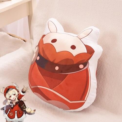 Bouncing Bomb Plush Doll Genshin Impact Pillow Stuffed Toy Klee Cute Cosplay Cartoon Anime Soft Double-Sided Sofa Cushion Gift