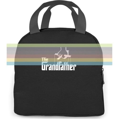 The Grandfather Grandad Grandpa Birthday Present for Him Printed women men Portable insulated lunch bag adult