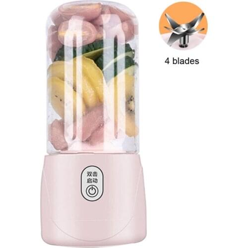 CPDD Protable Mini Juicer Cup Personal Travel Blender USB Rechargeable 300ml Fruit Mixing Machine Multifunction Juice Making