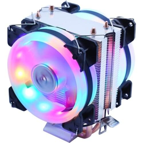 6 Heatpipes Rgb Cpu Koeler Radiator Stille Pwm 4PIN 130W Voor Intel Lga 1150 1151 1155 1200 1366 2011 x79 X99 AM3 AM4 Ventilador