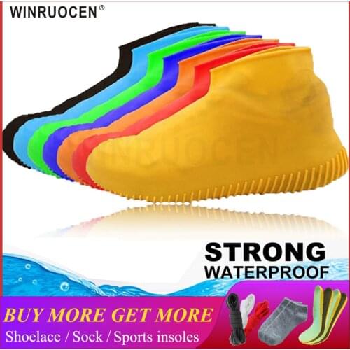 Silicone Outdoor Non-slip Waterproof Shoe Covers Portable Rain Boots Rainproof Shoes Men Women Reusable Anti-sand Shoe Cover