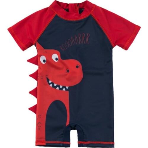 Boy Swimsuits Toddler Dinosaur Bath Clothes One-piece Baby Bathing Suits Boys