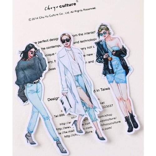 20PCS Fashion girl mini Paper Stickers Crafts And Scrapbooking stickers book Decorative sticker DIY Stationery