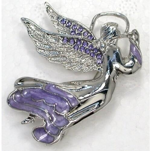 Rhinestone Fairy Angel Pin brooches Fashion Enamel brooch C124 Q
