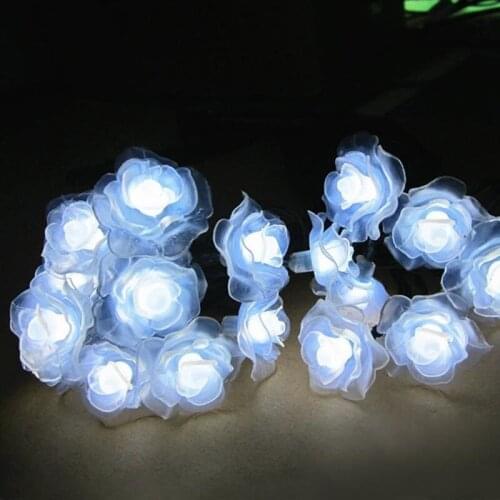 10/20/40/80Led Battery Box LED Rose Garland Fairy String Flower Light Xmas Party Christmas Wedding Valentines Day Lighting Deco