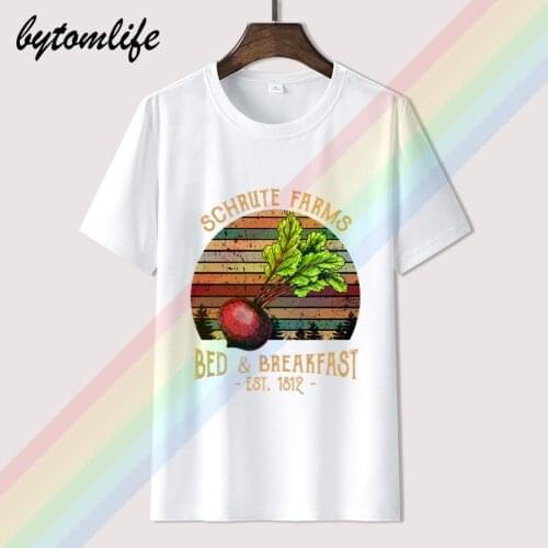 Schrute Farms Bed & Breakfast The Office Dwight Vintage Tshirt Cotton Men S-6XLCool Casual pride t shirt men Unisex Fashion