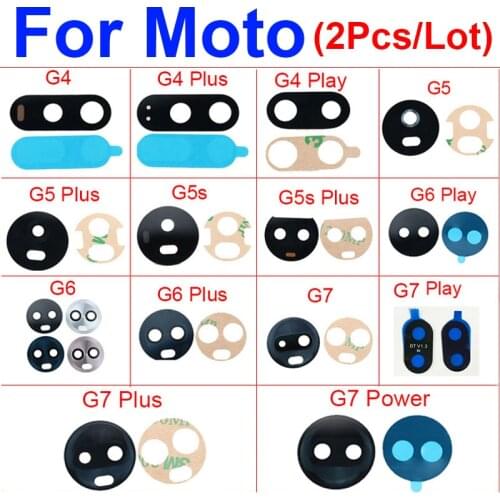 Back Rear Camera Glass Lens Cover For Motorola Moto G7 Plus Power Play Main Camera Lens Cover With Adhesive Sticker Repair Parts