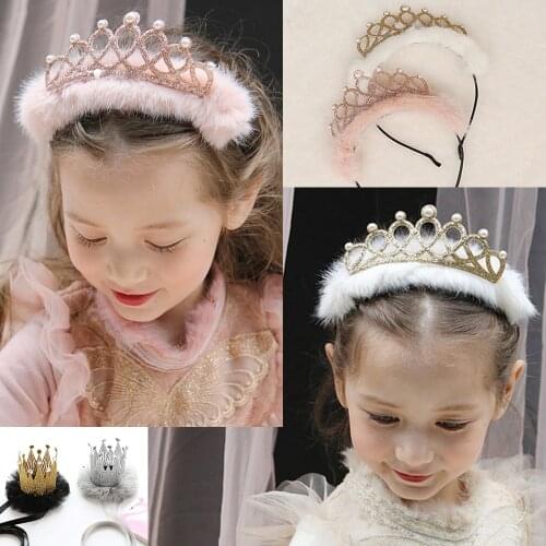 Baby Hairband Crystal Tiara Hairband Kid Girl Bridal Princess Prom Crown Party Accessiories Princess Prom Crown Headband