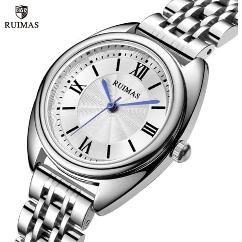 RUIMAS Womens Quartz Watches Luxury Business Wristwatch Stainless Steel Waterproof Dress Watch Lady Relogio Feminino Clock 593