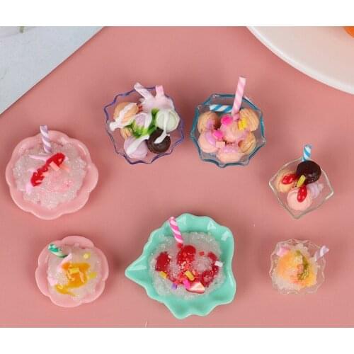 1/12 Miniature Dollhouse Smoothie Macaron Dessert Model for BJD Blyth Doll Food Pretend Play Mini Kitchen Furniture Toy