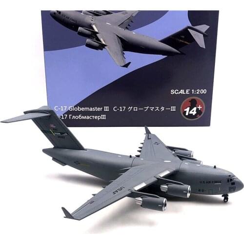1/200 Airplane Model Plane Canada USAF C-17 Globemaster III Tactical Military Transport Aircraft Diecast Metal Plane Model