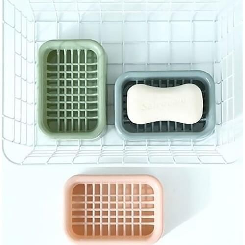 1PC Soap Holder Double-layer Bathroom Accessories Plastic Shower Soap Dish Non-slip Draining Tool Drainage Soap Box