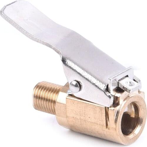 1PC New Car Auto Brass 8mm Tyre Wheel Tire Air Chuck Inflator Pump Valve Clip Clamp Connector Adapter Car Goods For Compressor