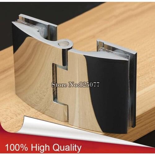 1PCS Glass to Glass Offset Hinge for 8-12mm 3/8"-1/2" Thickness Glass Polished Chrome Shower Door Hinge HD07