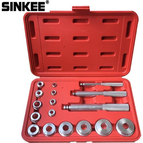 17 PCS Wheel Bearing Race Seal Bush Driver Master Tool Set Aluminum Axle Auto Set SK1148