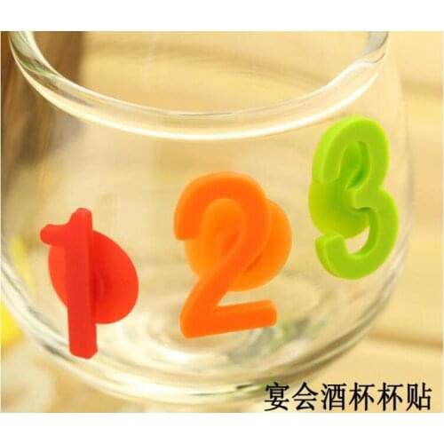 14pcs Silicone Wine Charms glass markers for Stemware Glasses, Universal Drink Markers with clip