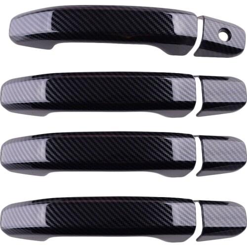 8pcs Car Carbon Fiber Style Side Door Handle Cover Trim Fit for Chevrolet Colorado 2015 2016 2017 2018 2019 2020