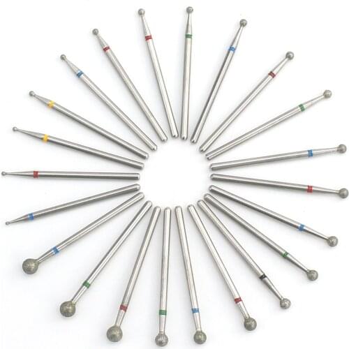 1pcs Diamond Ball Rotary Burr Milling Cutter for Manicure Nail Art Drill Bit Cuticle Clean Electric Nail Files Gel Remove Tools
