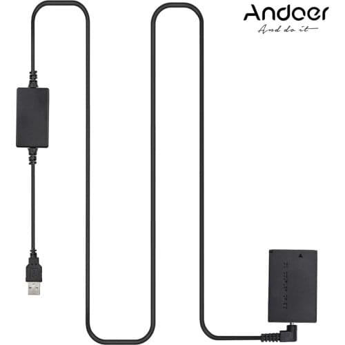 Andoer DR-E12 USB Power Kit DC Coupler Dummy Battery Replace of LP-E12 Battery for Canon EOS M M2 M10 M50 M100 M200 Cameras