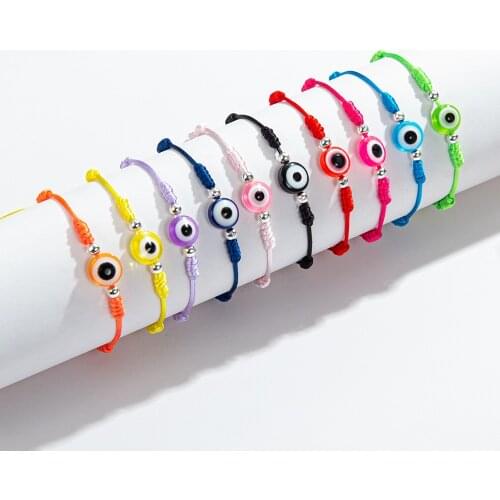 Pipitree Turkish Evil Eye Bracelet For Women Men Charm Multicolor Lucky Rope Adjustable Friendship Jewelry Handmade Gifts