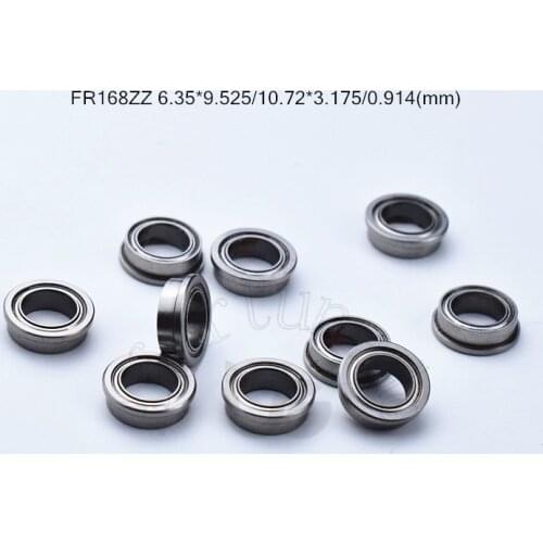 FR168ZZ 6.35*9.525*10.72*3.175*0.914(mm) free shippping bearing Flange bearings FR168ZZ chrome steel deep groove bearing