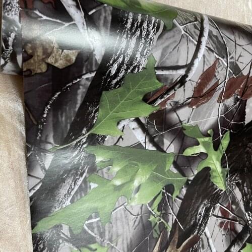 10/20/30/40/50X152CM Real-tree Camouflage Sticker Shadow leaves Car Wrap Film Motorcycle Truck Camo Foil Decal Covering