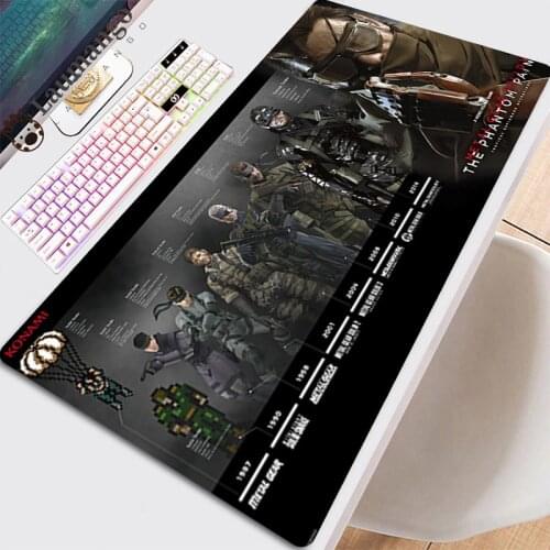 Mouse Pads Gamer Extended Computer Kawaii Accessories Carpet White Gaming Desk Led Keyboard Table Pads Handsome Metal Gear Solid