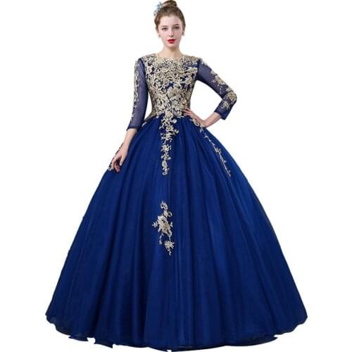 Appliques Lace Long Sleeve A Line Evening Dress 2020 Elegant Long Party Ball Gown Sexy Lace Up Back Floor Length Women Dress